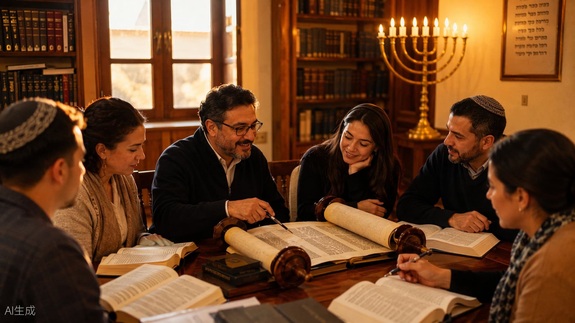 Reunión de estudio en la Bet Midrash Bene Israel